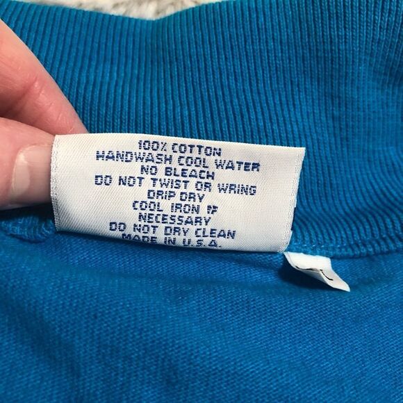 vintage 90s pop art embroidered pullover sweatshirt size M - Picture 3 of 11